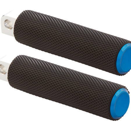 Taverner Motorsports - Footpegs; Knurled Fusion Blue - AN-07-937