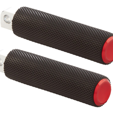 Taverner Motorsports - Footpegs; Knurled Fusion Red - AN-07-938