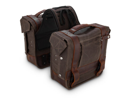 Taverner Motorsports - Bag; Throw-over Saddlebags Dark Oak - BB15-1002D