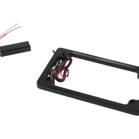 Taverner Motorsports - N/Plate Frame; Flat Blk w/LED Red - CD-TF02B