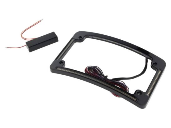 Taverner Motorsports - N/Plate Frame; Curved Blk w/LED - CD-TF05B