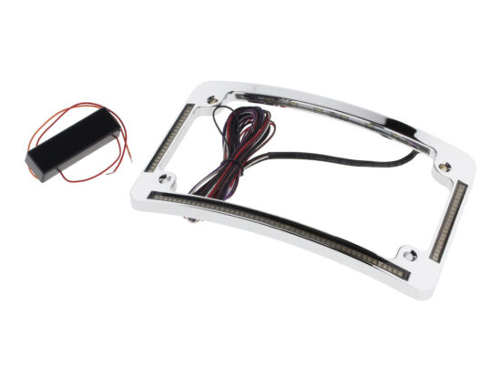 Taverner Motorsports - N/Plate Frame; Curved Chr w/LED - CD-TF05C