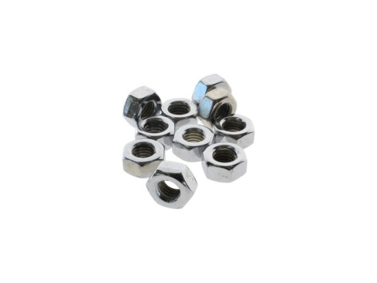 Taverner Motorsports - Nut; Hex unf 1/4-28 (Pk10) Chr - CM-HN-400