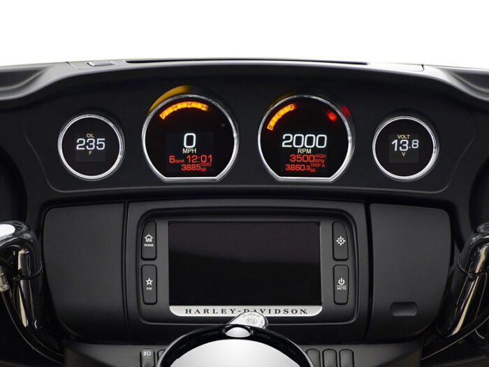 Taverner Motorsports - Gauge Kit; (4) Plug In FLH'14up - DAK-MLX-8414