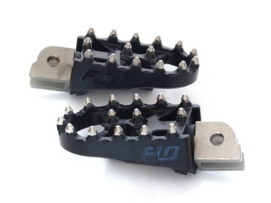 Taverner Motorsports - Footpegs; V2 MX Blk S/Tail'18up Fr - FLO-FPEG-800-3BLK