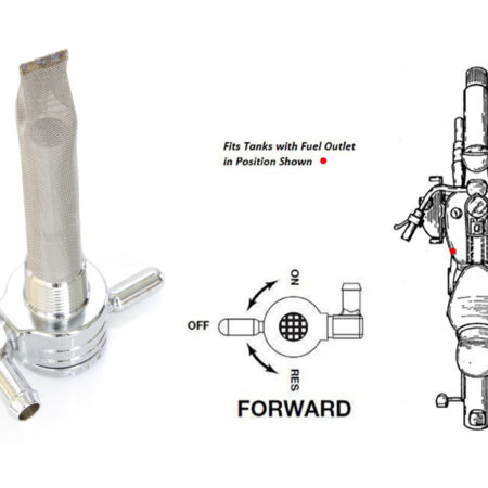 Taverner Motorsports - Petcock; 3/8"NPT Forward 5/16" Chr - GP-75-516F