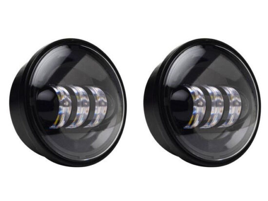 Taverner Motorsports - P/Lamps; 4-1/2" 30w LED Blk (pair) - HOG-4045AUX