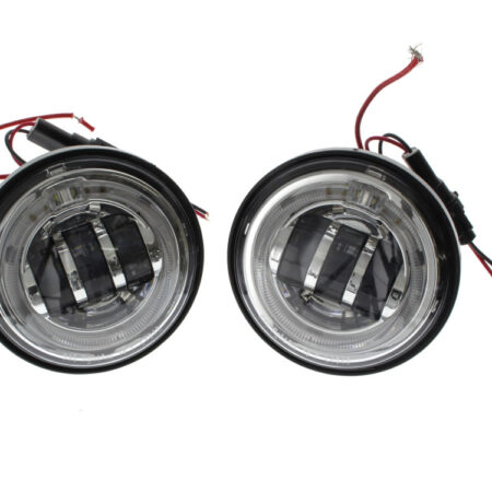 Taverner Motorsports - P/Lamps; 4-1/2" w/Halo 30w LED Chr - HOG-4045AUX-BC