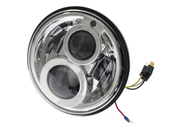 Taverner Motorsports - H/Light; 7" w/Park 80w LED Chr HD