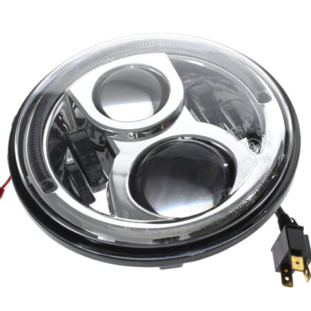 Taverner Motorsports - H/Light; 7" w/Halo 80w LED Chr HD