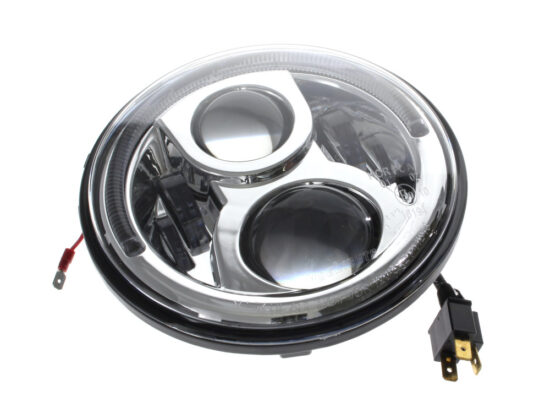 Taverner Motorsports - H/Light; 7" w/Halo 80w LED Chr HD