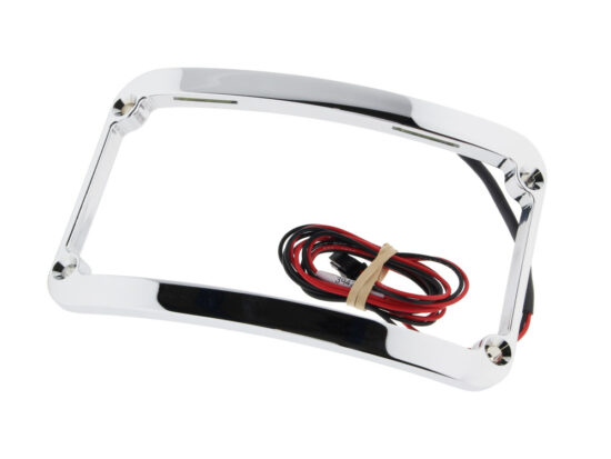 Taverner Motorsports - N/Plate Frame; Curved Chr w/LED - KKC-2030-0839