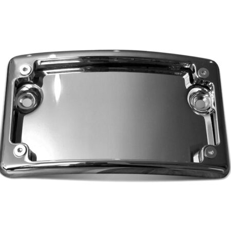 Taverner Motorsports - N/Plate Frame; Curved FLH'13up Chr - KM-KUS20101