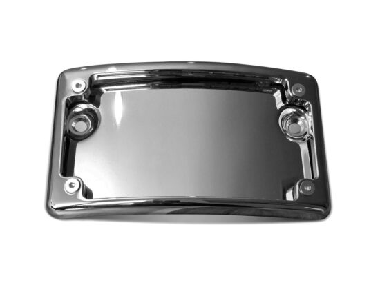 Taverner Motorsports - N/Plate Frame; Curved FLH'13up Chr - KM-KUS20101