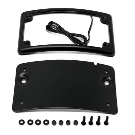 Taverner Motorsports - N/Plate Frame; Curved Blk LED - KM-KUS20200