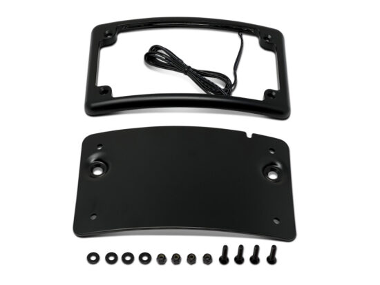 Taverner Motorsports - N/Plate Frame; Curved Blk LED - KM-KUS20200