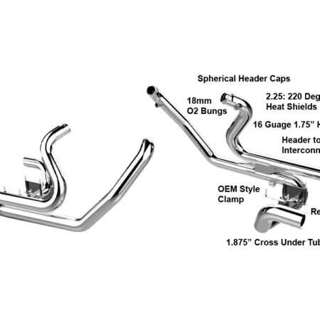 Taverner Motorsports - Headers; FLH'85-08 2:2 Chr - KW200600B