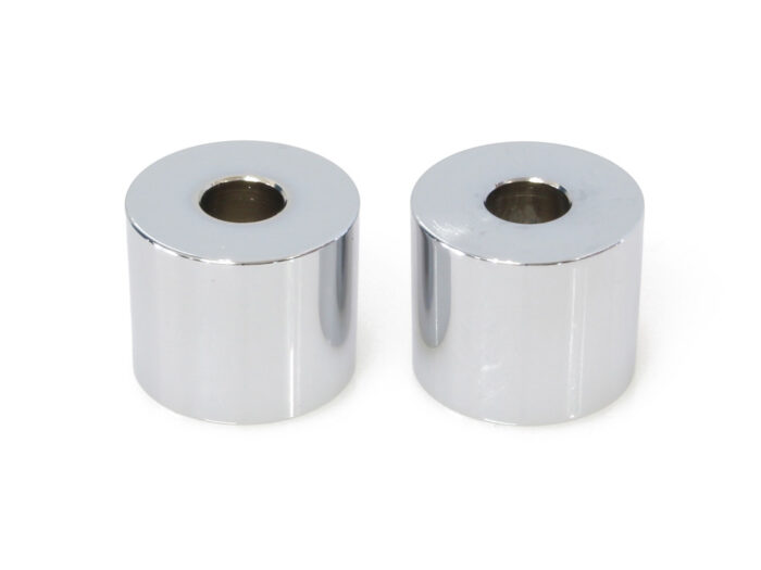Timer Riser Spaces 1in. Tall x 1.25in. Thick Riser Spacers - Chrome. | Taverner Motorsports