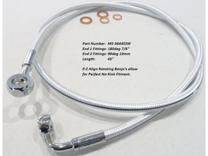 Taverner Motorsports - SC2 EZ Brake Line; FR 45"x180x7/16" - MS-36445SW