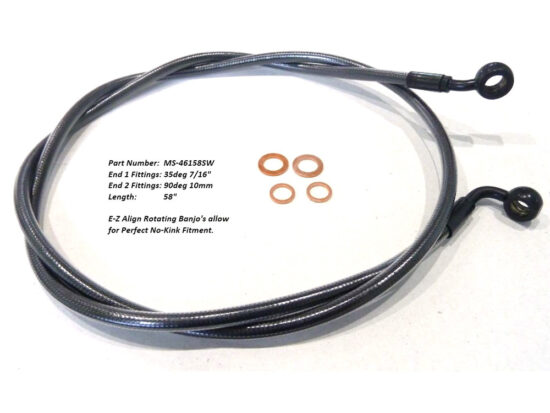 Taverner Motorsports - BP EZ Brake Line; FR 58"x35dx7/16" - MS-46158SW