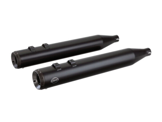 Taverner Motorsports - Mufflers; FLH'17up 4" Blk w/Blk - SS550-0694