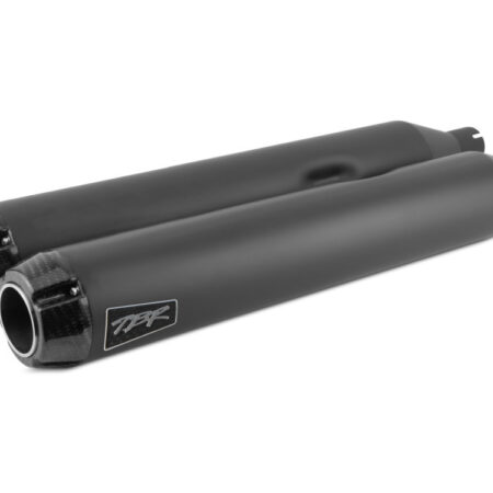 Taverner Motorsports - Mufflers; FLH'17up 4" Blk w/Carbon - TBR-005-4550499D-BLK