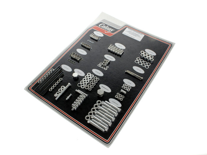 Complete Stock Hardware Kit - CAD Plated. Fits Big Twin 1948-1957 with Panhead Engine