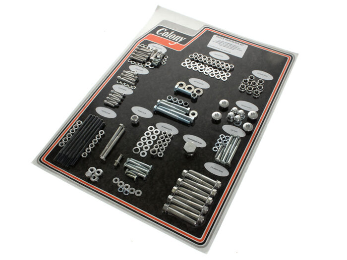 Complete Stock Hardware Kit - CAD Plated. Fits Big Twin 1981-1984 with Shovelhead  Engine