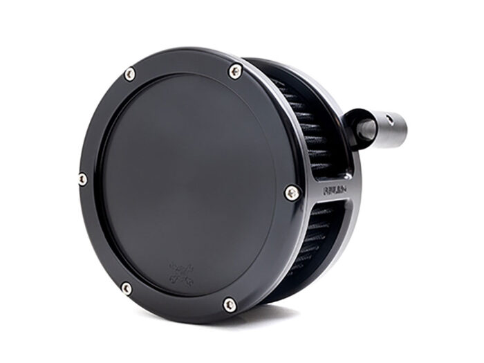 BA Air Cleaner Kit - Black with Solid Cover. Fits Twin Cam 1999-2017 with CV Carb or Cable Operated Delphi EFI.