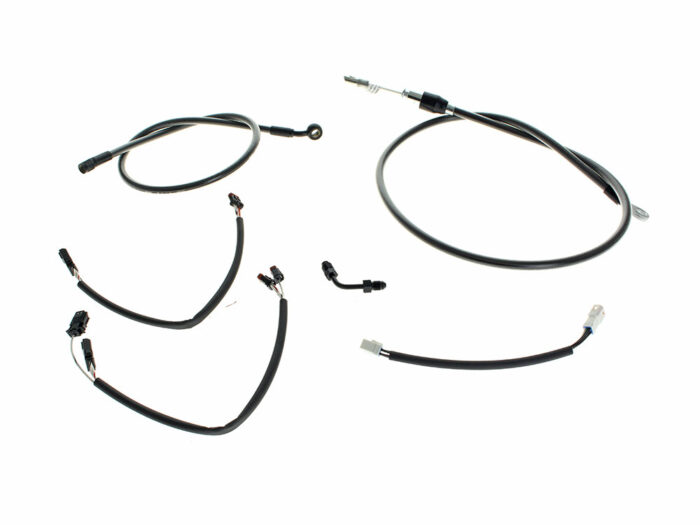 Black Pearl Cable Kit. Suits 14in. Ape Hangers on Breakout 2018up