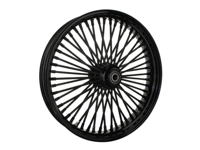 21in. x 3.5in. Mammoth Fat Spoke Front Wheel - Gloss Black. Fits Softail Heritage 2011up, Deluxe 2011-2020, Slim 2012-2021 & Fatboy 2011-2017