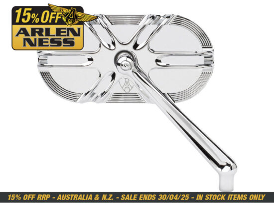 Deep Cut Caged Series Mirror - Chrome. Fits Right.