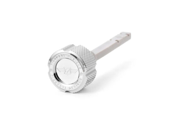 Magnetic Transmission Dipstick - Knurled Silver. Fits Touring 2017up