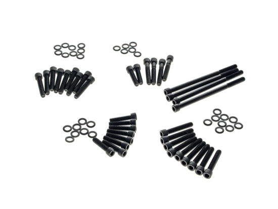 Polished Allen Head Show Bike Kit - Black Stainless Steel. Fits Milwaukee-Eight 2017up