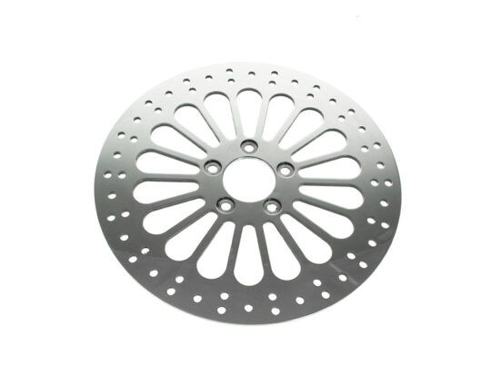 13in. Front Super Spoke SS2 Disc Rotor - Polished. Fits most Big Twin 2000up when upgrading to 13in. x 6 Piston Caliper