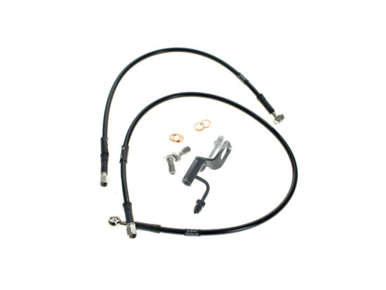 Rear Brake Line - Black. Fits Softail 2008-2010