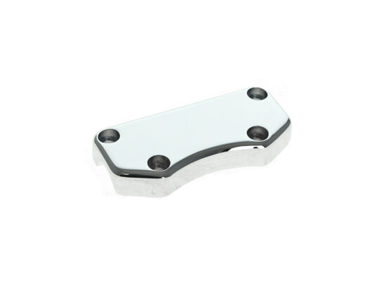 Smooth Handlebar Top Clamp with Exposed Bolts - Chrome