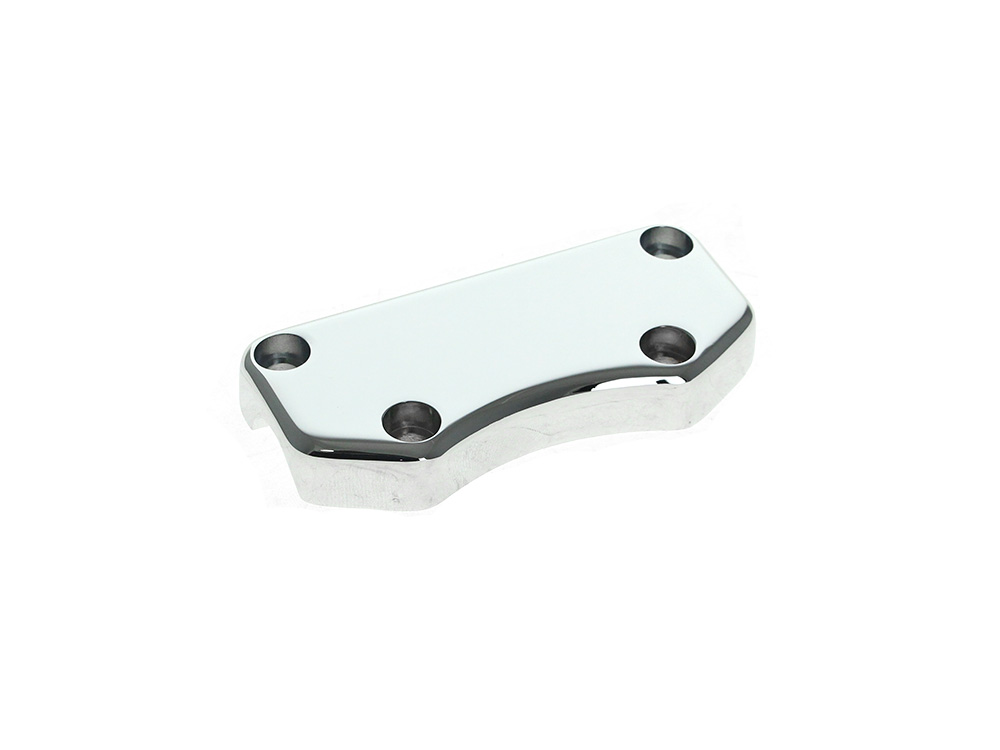 Smooth Handlebar Top Clamp with Exposed Bolts - Chrome