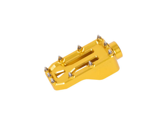Aggressor Brake Arm Pedal - Gold. Touring 2014up (Using Thrashin Brake Arms)