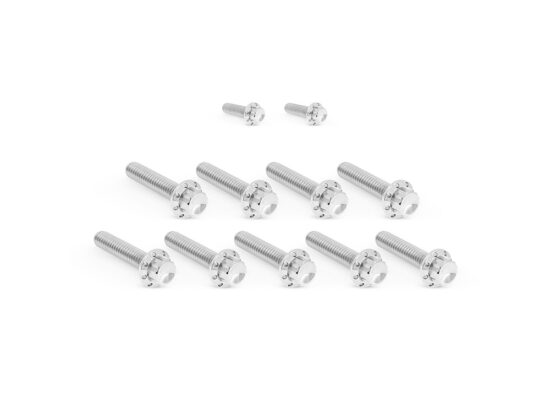 Titanium 12-Point Cam Cover Bolt Kit - Polished. Fits Most Touring 2017-2024 & Softail 2018-2024