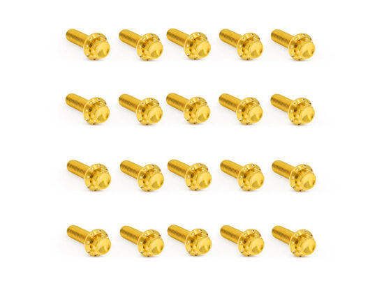 Titanium 12-Point Rocker Cover Bolt Kit - Gold. Fits Milwaukee-Eight 2017up