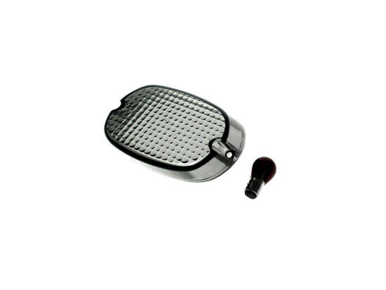 Taillight Lens - Smoke Low Profile. Fits most Big Twin & Sportster 1973-1998.