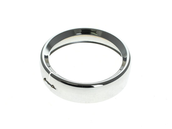 Frenched 7in. Headlight Trim Ring - Chrome. Fits FLH Touring 1983-2013, Road King 1994up, Dyna Switch Back 2012-2016 & FL Softail with Nacelle 1986-2017