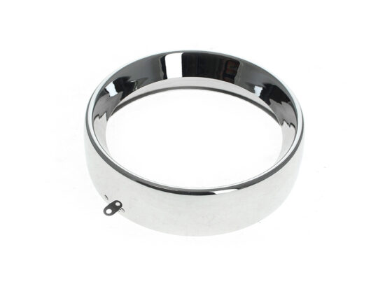 Frenched 7in. Headlight Trim Ring - Chrome. Fits FL Softail 1994-2017 & Freewheeler Trike 2015up