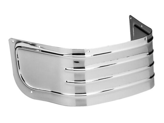 Lower Front Ribbed Fender Trim - Chrome. Fits Touring 1980-2013 & FL Softail 1986-2008