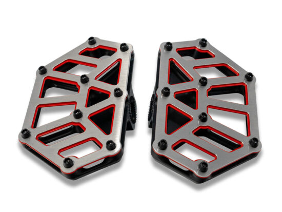 NXL Redline Mini Floorboards without Adapters - Black, Red & Stainless