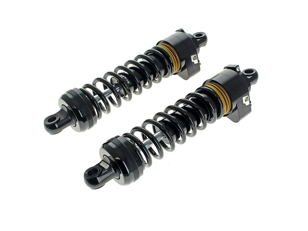 944 Series with Quik Preload System, 13in. Heavy Duty Spring Rate Rear Shock Absorbers - Black. Fits Touring 1980up