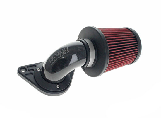 90deg VO2 Falcon XL Air Cleaner Kit - Gloss Forged Carbon Fiber. Fits Softail 2000-2015, Dyna 1999-2017, Touring 1999-2007 with CV Carb or Cable Operated Delphi EFI