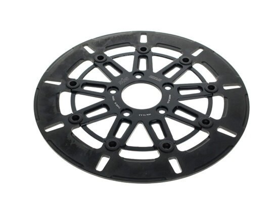 11.8in. Front 9-Spoke Disc Rotor - Black Band & Black Carrier. Fits Dyna 2006-2017, Softail 2015up, Sportster 2014-2021 & Some Touring 2008up.
