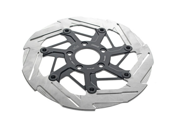 11.8in. Right Hand Front 7-Spoke Disc Rotor - Polished Band & Black Carrier.